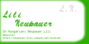 lili neupauer business card